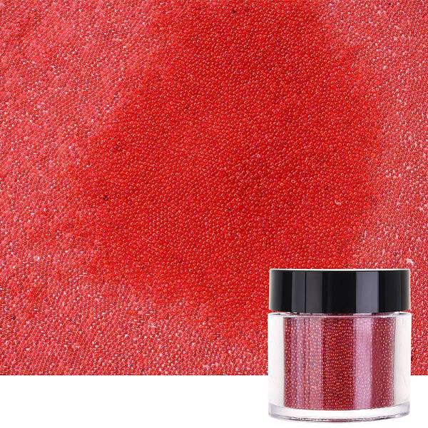 

PandaHall 3D Nail Art Glass Mini Ball Beads, DIY Nails Art Round Decorations, Round, Red, 1~1.5mm, 15g/box Glass Round Red