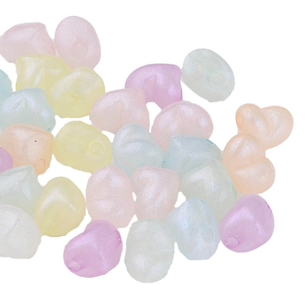 

PandaHall Rainbow Iridescent Plating Acrylic Beads, Glitter Beads, Heart, Mixed Color, 9.5x12x9mm, Hole: 2mm, about 880pcs/500g Acrylic..., Multicolor