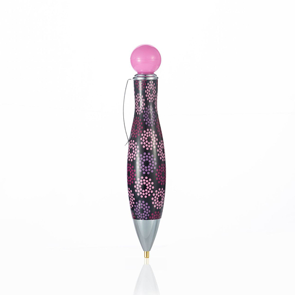 

PandaHall Plastic Diamond Painting Point Drill Pen, with Clip, Diamond Painting Tools, Polka Dot Pattern, Pearl Pink, 100x20mm Plastic