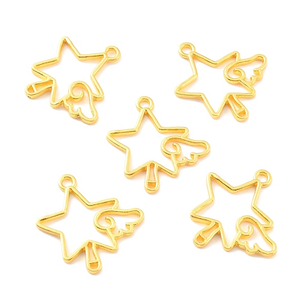 

PandaHall Alloy Open Back Bezel Pendants, for DIY UV Resin, Epoxy Resin, Pressed Flower Jewelry, Cadmium Free & Lead Free, Star, Golden...