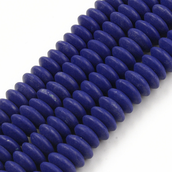 

PandaHall Handmade Polymer Clay Beads Strands, Flat Round, Dark Blue, 8.5~9x3.5mm, Hole: 1.6mm, about 112pcs/strand, 15.75 inch~16.14 inch...
