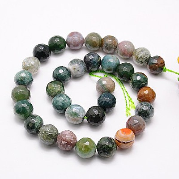 

PandaHall Natural Indian Agate Beads Strands, Faceted, Round, Mixed Color, 6mm, Hole: 1mm, about 63pcs/strand, 15.55 inch Indian Agate Round..., Multicolor