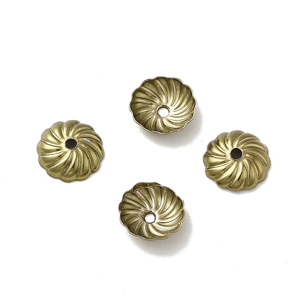 

PandaHall Ion Plating(IP) 304 Stainless Steel Bead Caps, Flower, Antique Bronze, 7x2mm, Hole: 1mm 304 Stainless Steel