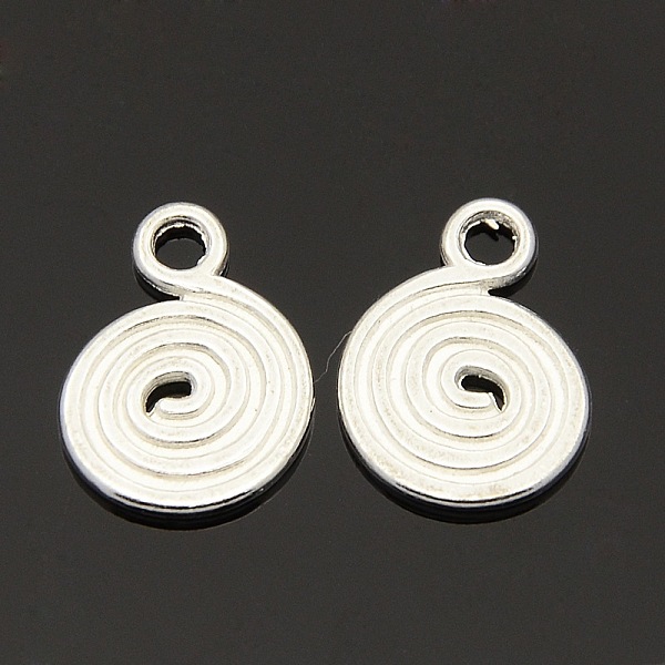 

PandaHall Tibetan Style Alloy Flat Round Vortex Pendants, Cadmium Free & Lead Free, Silver Color Plated, 13x1mm Alloy Flat Round Silver