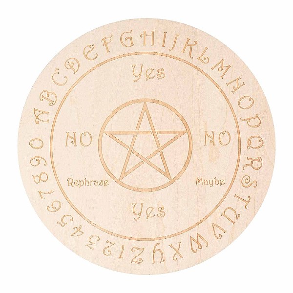 

PandaHall GORGECRAFT Star Pattern Pendulum Board Wooden Divination Metaphysics Message Board Wood Carving Boards Divination Witchcraft Altar...