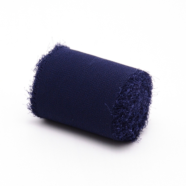 

PandaHall Polyester Ribbon, Fringe Chiffon Silk-Like Ribbon, for Wedding Invitations, Bouquets, Gift Wrapping , Prussian Blue, 2 inch(50mm)...