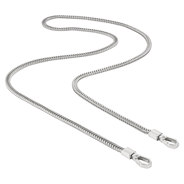 

PandaHall PH 47.2" Snake Bag Chains Silver Bag Chain Strap Replacement 7mm Wide Flat Chain Strap with Alloy Swivel Clasps Chunky Metal...