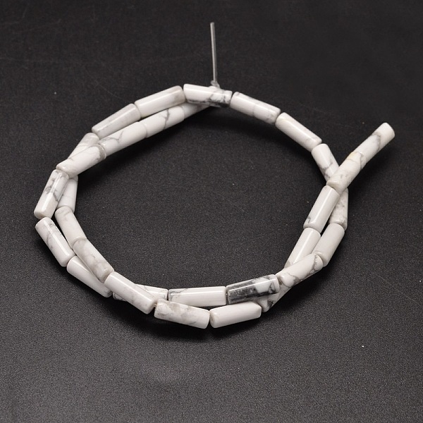 Natürliche Howlite Spalte Perlen Stränge