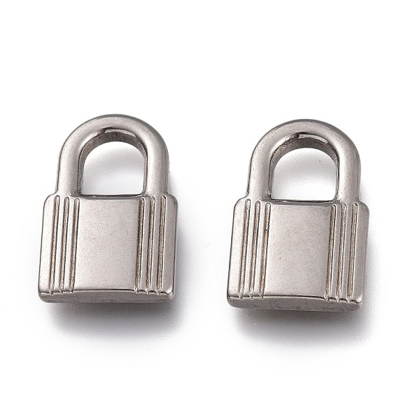 

PandaHall 304 Stainless Steel Pendants, Pad Lock, Stainless Steel Color, 16x10x2mm, Hole: 4.5x5.5mm 304 Stainless Steel Lock