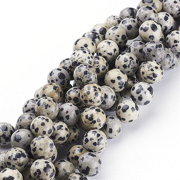 

PandaHall Natural Dalmatian Jasper Beads Strands, Round, 10mm, Hole: 1mm Dalmatian Jasper Round Yellow