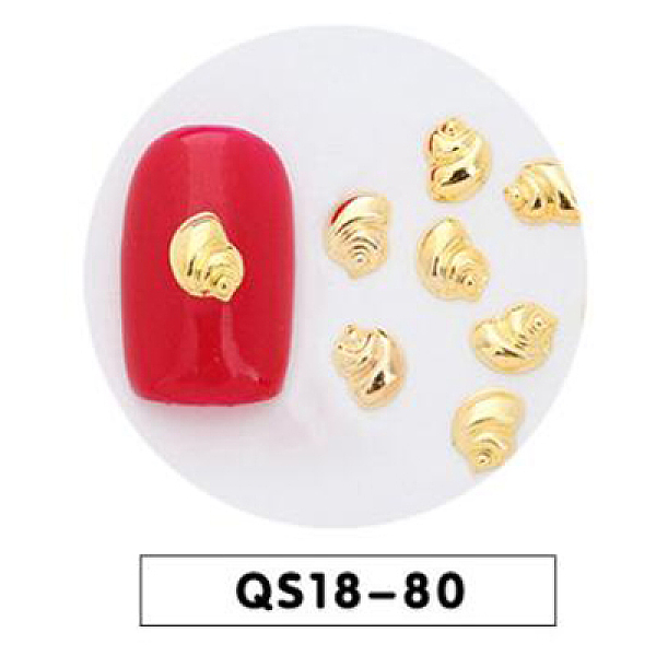 

PandaHall Alloy Cabochons, Nail Art Decoration Accessories, Golden, 5x3.8mm, about 1000pcs/bag Alloy Others