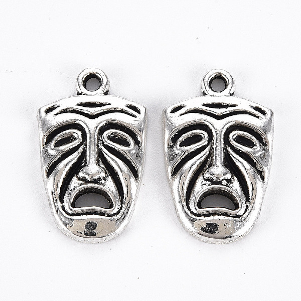 

PandaHall Tibetan Style Alloy Frowning Face Pendants, Cadmium Free & Lead Free, Abstract Face, Antique Silver, 25x15x3mm, Hole: 1.6mm, about...
