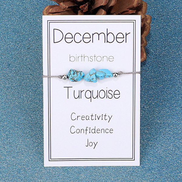 

PandaHall Synthetic Turquoise Nuggets Braided Bead Bracelet Turquoise Nuggets