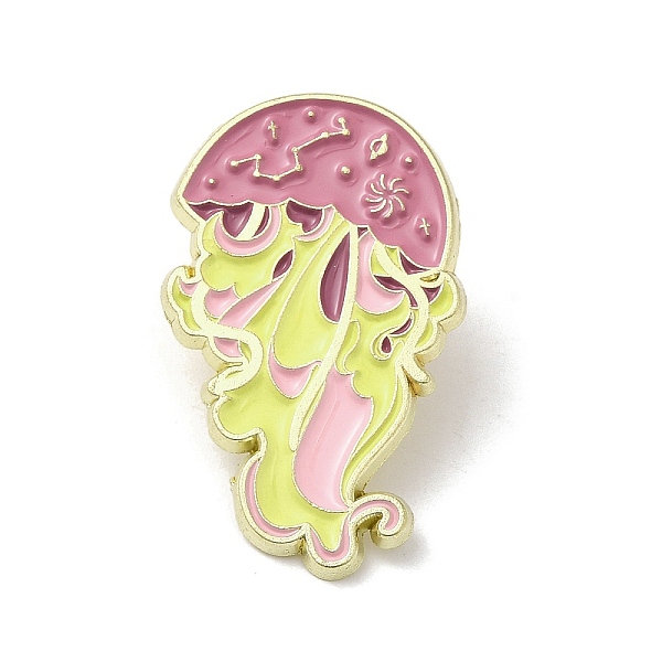 

PandaHall Cute Deep Sea Animal Enamel Pins, Badge, Golden Alloy Brooch for Backpack Clothes, Jellyfish, 30x19x1.5mm Alloy+Enamel Jellyfish..., Pink