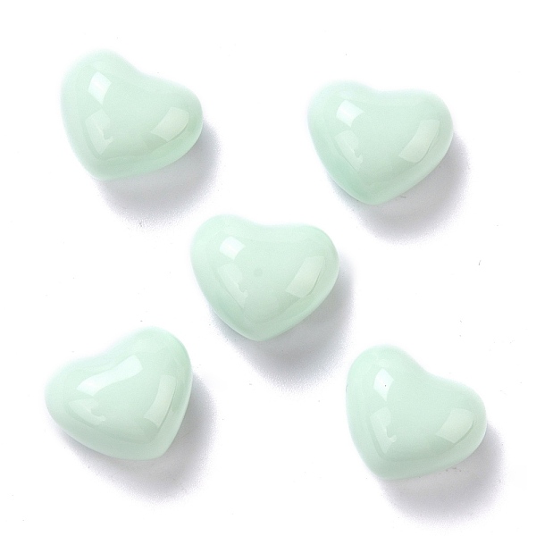 

PandaHall Opaque Resin Cabochons, Heart, Light Cyan, 16.5x18.5x12.5mm Resin Heart