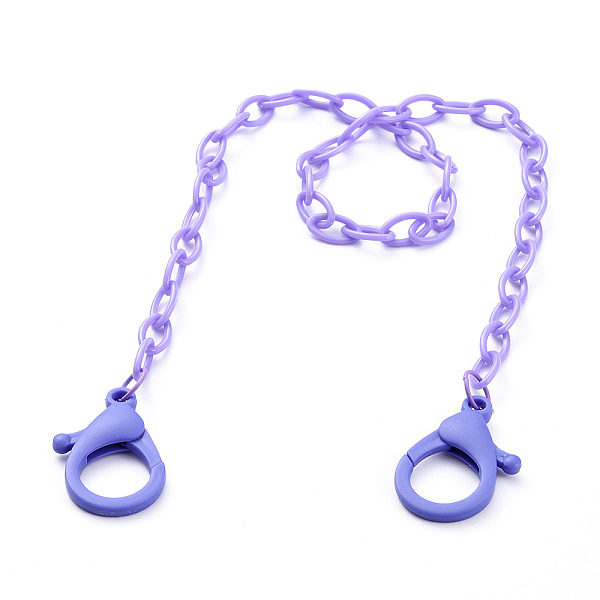 

PandaHall Personalized ABS Plastic Cable Chain Necklaces, Handbag Chains, with Plastic Lobster Claw Clasps, Lilac, 22.24 inch(56.5cm)..., Purple