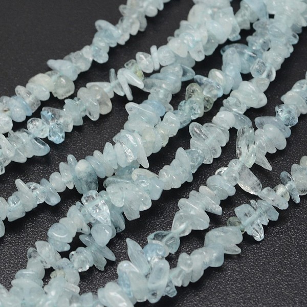 

PandaHall Chips Natural Aquamarine Beads Strands, 3~8x3~12x3~5mm, Hole: 1mm, about 16 inch Aquamarine Chip