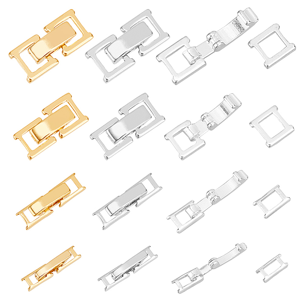 スーパーファインディング 16 個 4 スタイル 2 色環境に優しい真鍮時計バンドのクラスプ