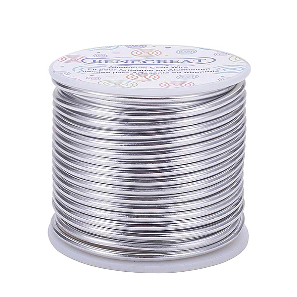

PandaHall BENECREAT 9 Gauge Jewelry Craft Aluminum Wire 55 Feet Bendable Metal Sculpting Wire for Craft Floral Model Skeleton Making (Silver...