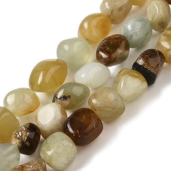 

PandaHall Natural Xiuyan Jade Beads Strands, Nuggets, Tumbled Stone, 7~15x6~10x5.5~8mm, Hole: 1mm, about 47~49pcs/strand, 15.55~15.94''...