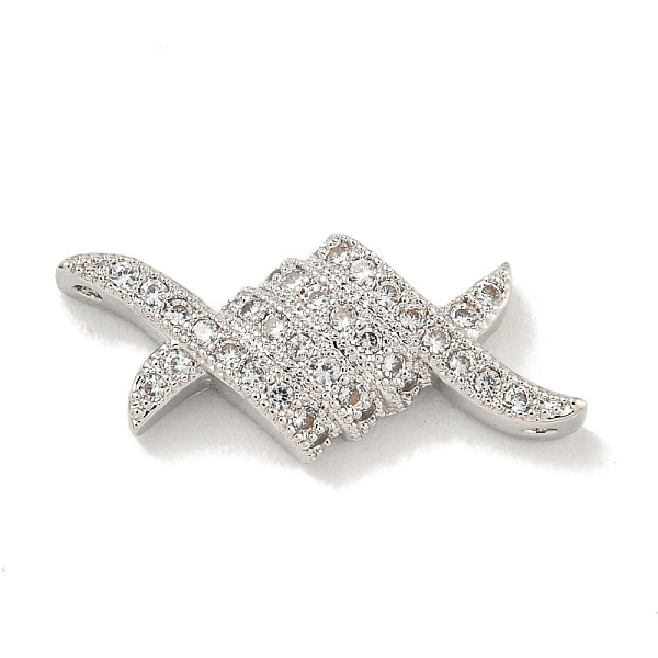 

PandaHall Brass Micro Pave Clear Cubic Zirconia Connector Charms, Spool Shaped Links, Platinum, 10x22x4mm, Hole: 1mm Brass+Cubic Zirconia...