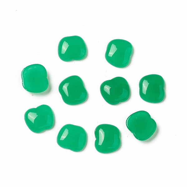 

PandaHall Natural Malaysia Jade Cabochons, Dyed, Apple, 10.5~11x12x4mm Malaysia Jade Fruit