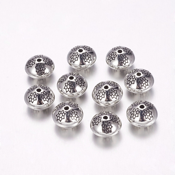 

PandaHall CCB Plastic Beads, Rondelle, Antique Silver, 10x7mm, Hole: 1mm Plastic Rondelle