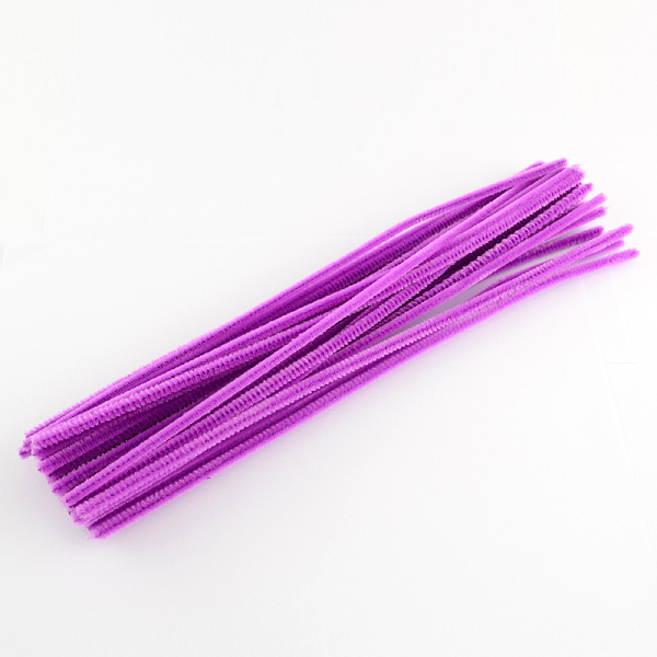 

PandaHall 11.8 inch Pipe Cleaners, DIY Chenille Stem Tinsel Garland Craft Wire, Magenta, 300x5mm Fibre