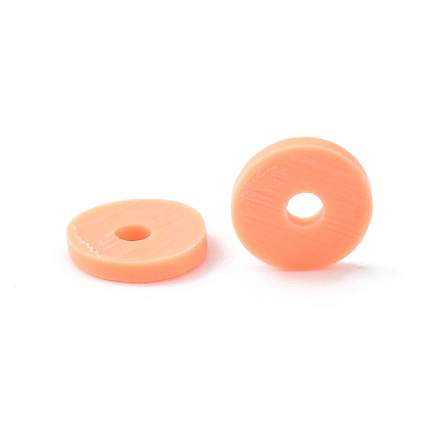 

PandaHall Handmade Polymer Clay Beads, Disc/Flat Round, Heishi Beads, Tomato, 8x0.5~1mm, Hole: 2mm, about 13000pcs/1000g Polymer Clay Disc..., Red