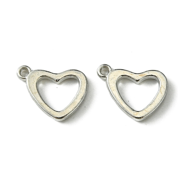 

PandaHall Alloy Pendants, heart, Platinum, 9.5x12.5x2mm, Hole: 1.2mm Alloy Heart