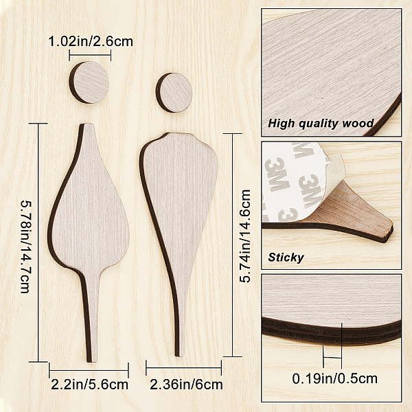 WC-Schilder Aus Holz