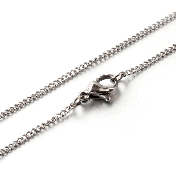 

PandaHall 304 Stainless Steel Twisted Link Chain Necklaces, Stainless Steel Color, 15.7 inch(39.9cm), 1.5mm 304 Stainless Steel