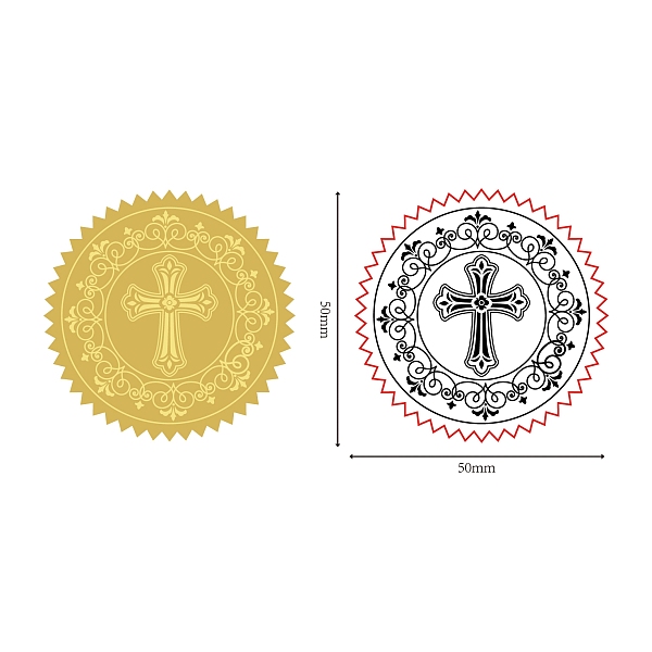 

PandaHall Self Adhesive Gold Foil Embossed Stickers, Medal Decoration Sticker, Flower Pattern, 5x5cm Metal Flower Gold
