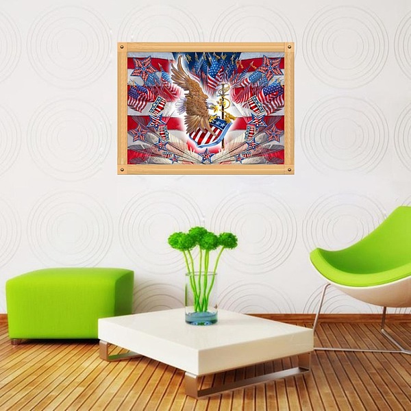 

PandaHall DIY American Independence Day Theme Diamond Painting Kits, Including 1Pcs Canvas Cloth, 22 Bags Resin Rhinestones, 1Pc Diamond...