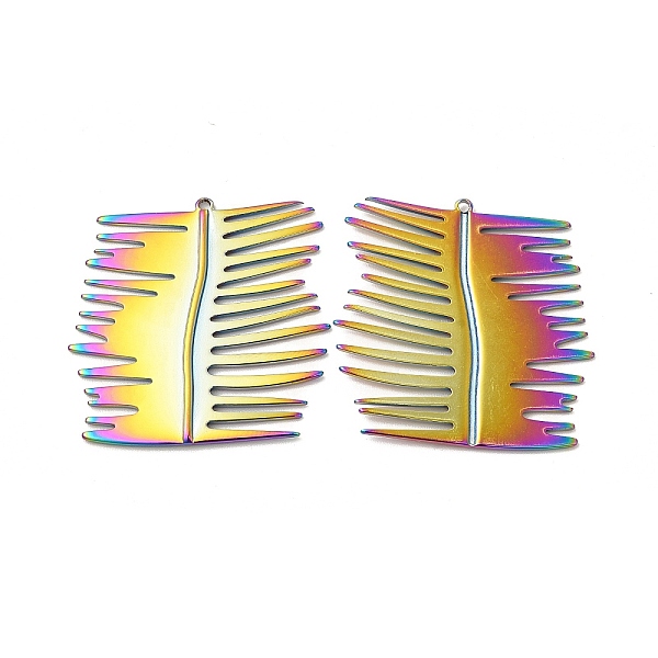

PandaHall Ion Plating(IP) 304 Stainless Steel Pendants, Rectangle Charm, Rainbow Color, 32x32x1.5mm, Hole: 1.2mm 304 Stainless Steel...