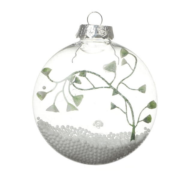 

PandaHall Transparent Plastic Fillable Ball Pendants Decorations, Christmas Tree Hanging Ornament, Round, 98x125mm Plastic Round