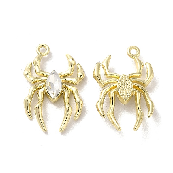 

PandaHall Glass Spider Pendant, with Light Gold Alloy Findings, Lead Free & Cadmium Free, Clear, 25.5x17x4.5mm, Hole: 1.6mm Alloy+Glass...