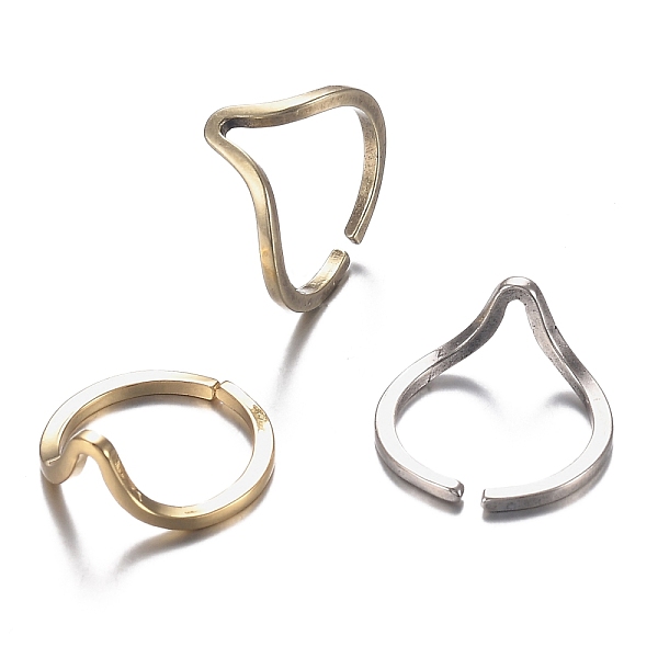 

PandaHall Brass Cuff Rings, Open Rings, Long-Lasting Plated, Mixed Color, US Size 7 1/4(17.5mm) Brass