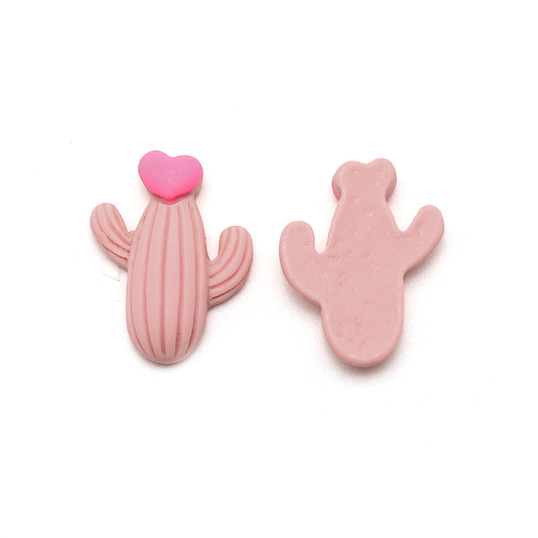 

PandaHall Opaque Resin Cabochons, Frosted, Cactus with Heart, Pink, 25x18x6.5mm Resin Cactus Pink