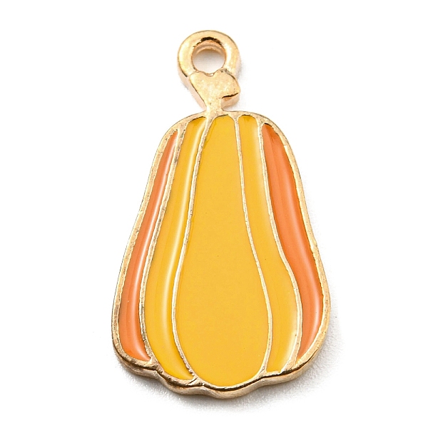 

PandaHall Thanksgiving Day Alloy Enamel Pendants, Light Gold, Pumpkin, 21x12x1.5mm, Hole: 1.8mm Alloy+Enamel Pumpkin Yellow
