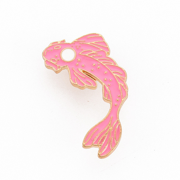 

PandaHall Rack Plating Alloy Enamel Brooches, Enamel Pins, with Brass Butterfly Clutches, Fish, Cadmium Free & Nickel Free & Lead Free...