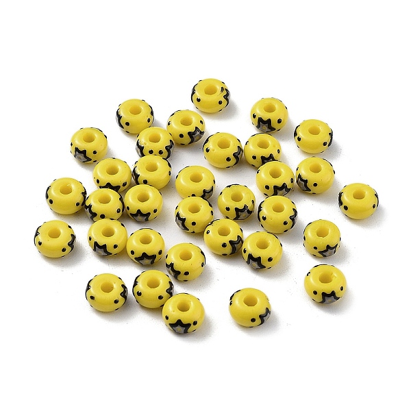 

PandaHall Glass Seed Beads, Flat Round, Yellow, 10x6mm, Hole: 3mm Glass Yellow