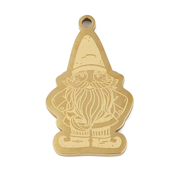 

PandaHall 304 Stainless Steel Pendants, Gnome Charm, Golden, 25x14.5x1.5mm, Hole: 1mm 304 Stainless Steel Gnome