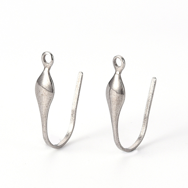 

PandaHall 316 Stainless Steel Stud Earring Hooks, with Vertical Loop, Stainless Steel Color, 19x11x4mm, Hole: 1.4mm, Pin: 1mm 316 Surgical...