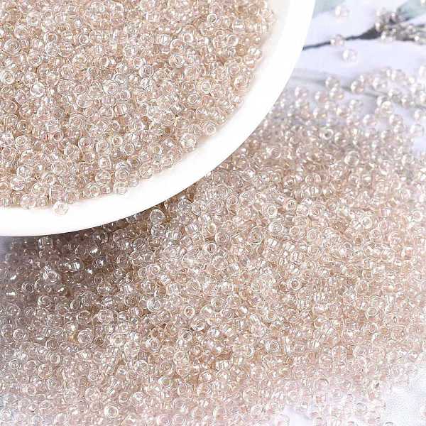 

PandaHall MIYUKI Round Rocailles Beads, Japanese Seed Beads, Fancy Lined Soft, (RR3641) Fancy Lined Soft Blush, 15/0, 1.5mm, Hole: 0.7mm..., Pink