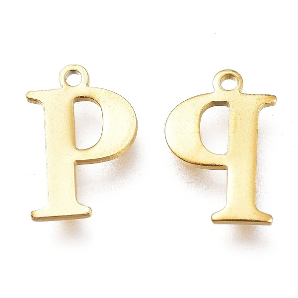 

PandaHall Vacuum Plating 304 Stainless Steel Charms, Laser Cut, Alphabet, Golden, Letter.P, 12.5x8x0.8mm, Hole: 1mm 304 Stainless Steel...