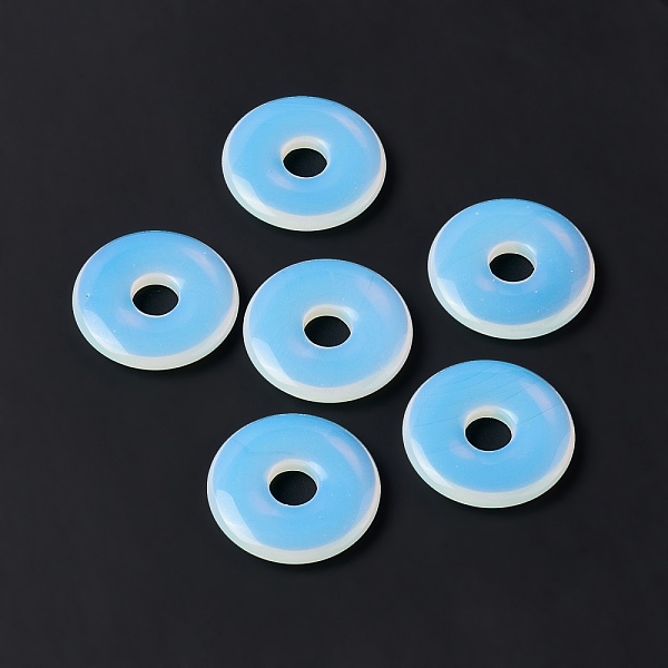 

PandaHall Opalite Pendants, Donut/Pi Disc Charm, 29~30x5~6mm, Hole: 6~7mm Opalite Donut