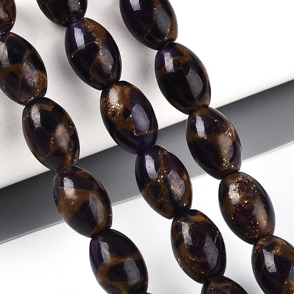 染色された合成宝石ビーズ連売り