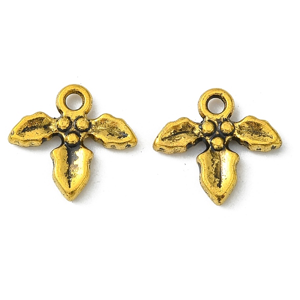 

PandaHall Tibetan Style Alloy Charms, Mistletoe/Holly Leaf, Antique Golden, Lead Free & Cadmium Free, 14x12.5x2.5mm, Hole:2mm Alloy Leaf