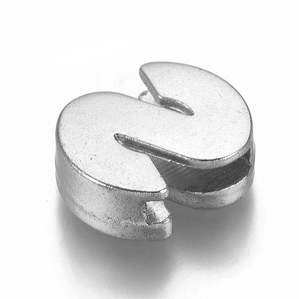 

PandaHall Alloy Slide Charms, Letter S, 12.5x10.5x4mm, Hole: 1.5x8mm Alloy Letter S